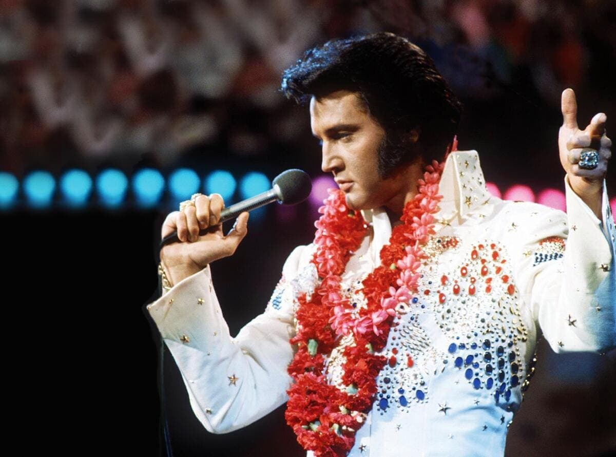 Elvis Presley performing