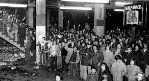 Rock n roll concert crowd